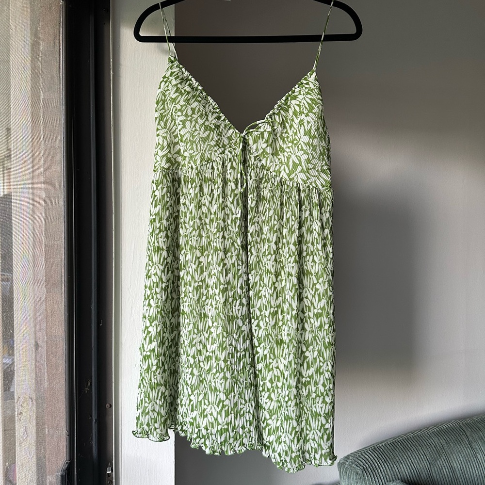 Pleated Mini Dress